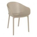Avril polypropyle chair taupe plastic chair