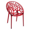 Crystelle plastic chair Red