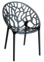 Crystelle plastic chair Black