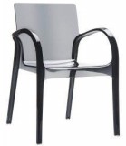 Devro Black PVC outdoor armchair
