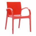 Devro Red PVC outdoor armchair