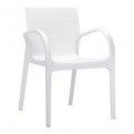Devro White PVC outdoor armchair