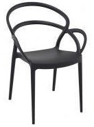 Maye plastic moulded chair Black
