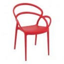 Maye plastic moulded chair Red