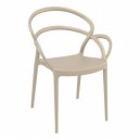Maye plastic moulded chair Taupe