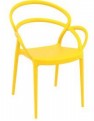 Maye plastic moulded chair yellow