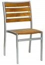 Aluminium and Teak Side Chair
