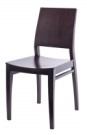 Tampa Side chair wenge frame dark brown faux leather