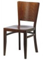Texas Side Chair Walnut with brown seat
