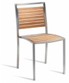 Steel Teak Outdoor Side Chair
