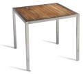 Steel Teak Outdoor Square Dining Table