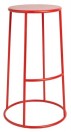 Industrial Aluminium High Stool Red
