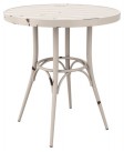 Dainty Aluminium Cafe Round DiningTable White