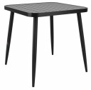 Dainty Aluminium Cafe Square DiningTable Black