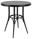 Dainty Aluminium Cafe Round DiningTable Black