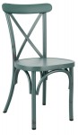 Dainty Aluminium Cafe Side Chair Blue